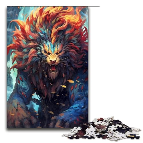 Puzzle 1000 Teile für Erwachsene, Allmächtiger Löwengott, Puzzle für Erwachsene und Familiendekoration, 50 x 75 cm von WGLINGX