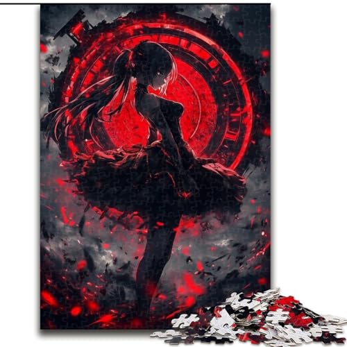 Puzzle 1000 Teile für Erwachsene, Anime-Mädchen, Holzpuzzle, Familienaktivitätsspiel für Teenager, anspruchsvolles Denkspiel (Größe 50x75cm) von WGLINGX