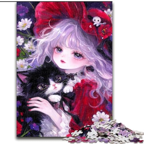 Puzzle 1000 Teile für Erwachsene, Anime-Mädchen-Puzzle 1000 Teile für Jugendliche ab 14 Jahren, Heimdekoration (Größe 50x75cm) von WGLINGX