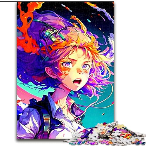 Puzzle 1000 Teile für Erwachsene, Anime-Mädchen-Puzzle für Erwachsene, 1000 Teile, anspruchsvolles Denkspiel für Teenager, perfekt für die Heimdekoration oder als Geschenk, Größe 50x75cm von WGLINGX