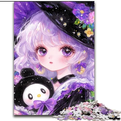 Puzzle 1000 Teile für Erwachsene, Anime-Mädchen-Puzzle für Erwachsene, interaktives Familienspiel, geeignet für Kinder ab 14 Jahren (Größe 50x75cm) von WGLINGX
