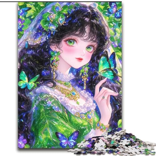 Puzzle 1000 Teile für Erwachsene, Anime-Mädchen-Puzzles für Erwachsene, 1000 Teile, Lernspiele, schöne Dekoration (Größe 26x38cm) von WGLINGX