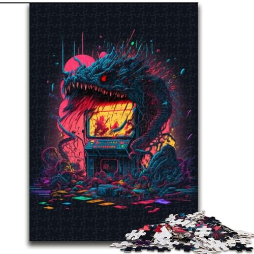 Puzzle 1000 Teile für Erwachsene, Arcade-Monster, 1000-teiliges Puzzle, Familienbindungsaktivität, Heimdeko-Geschenk, Familienspielzeugspiel (Größe 26x38cm) von WGLINGX