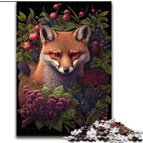 Puzzle 1000 Teile für Erwachsene, Art Fox, 1000 Teile Puzzle, Geschenke, Heimdekorationsgeschenk, Denkspiel (Größe 50x75cm) von WGLINGX