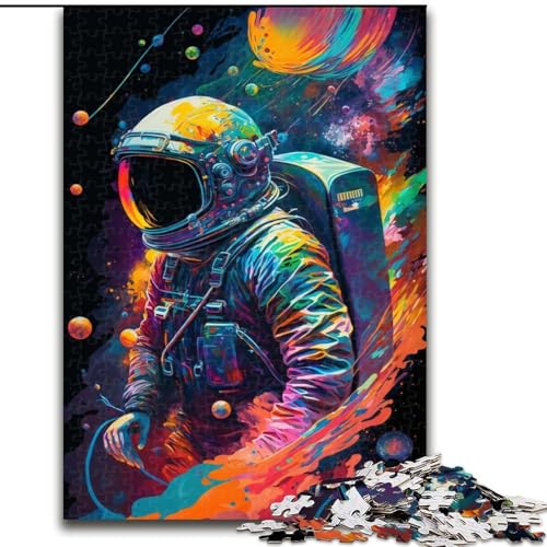 Puzzle 1000 Teile für Erwachsene, Astronaut, 1000-teiliges Puzzle, Teenager, Stressabbau, Cooles einzigartiges Geschenk für die Familie (Größe 26x38cm) von WGLINGX