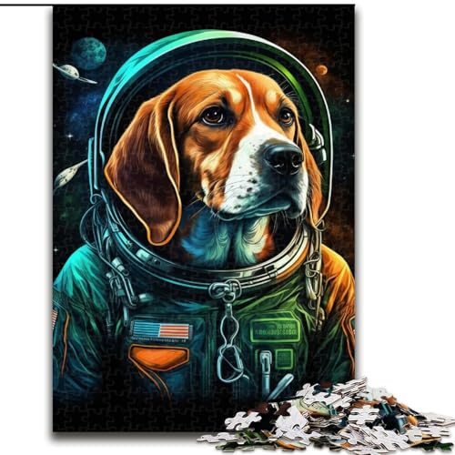 Puzzle 1000 Teile für Erwachsene, Astronaut Beagle, Puzzle 1000 Teile für Erwachsene, interaktives Familienspiel, DIY-Heimdekoration, Gehirn-Herausforderung, Geschenk (Größe 50x75cm) von WGLINGX