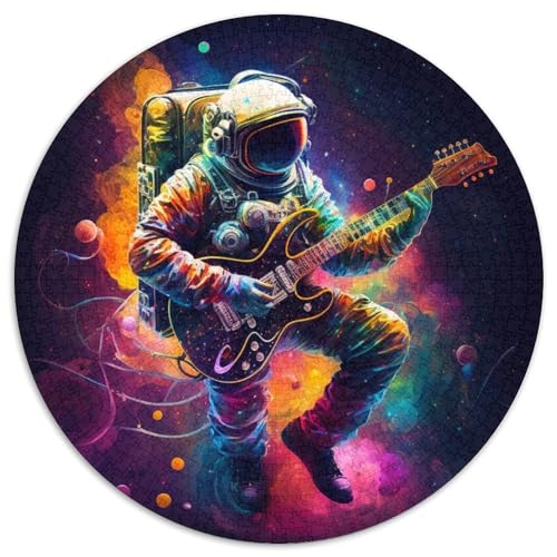 Puzzle 1000 Teile für Erwachsene, Astronaut spielt Gitarre, Puzzle, Denksportaufgabe und Heimdekoration, 1000 Teile (67,5x67,5cm) von WGLINGX
