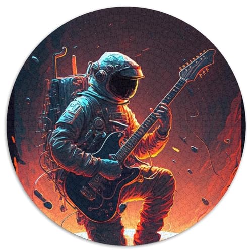 Puzzle 1000 Teile für Erwachsene, Astronaut spielt Gitarre, Puzzle, Denksportaufgabe und Heimdekoration, 1000 Teile (67,5x67,5cm) von WGLINGX