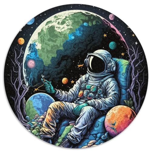 Puzzle 1000 Teile für Erwachsene, Astronauten-Puzzle aus Karton, Kunstwerk, Dekor, Intelligenzspielzeug für Familien-Indoor-Spiele (67,5x67,5cm) von WGLINGX