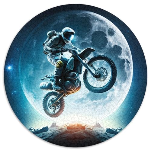 Puzzle 1000 Teile für Erwachsene, Astronauten-Rundpuzzle 1000 Teile für Erwachsene, anspruchsvolles Denkspiel – entspannendes Spielzeug für Teenager, 1000 Teile (67,5x67,5cm) von WGLINGX