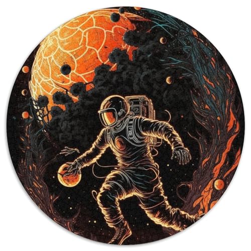 Puzzle 1000 Teile für Erwachsene, Astronauten Spielen Basketball, schwierige Puzzles für Erwachsene, Denksportspiel für Teenager, Familienspieleabend (67,5x67,5cm) von WGLINGX