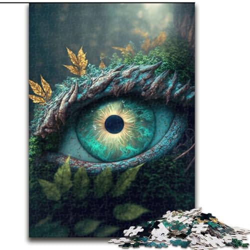 Puzzle 1000 Teile für Erwachsene, Auge des Waldwesens, Holzpuzzle, interaktives Familienspiel, Denksportaufgabe, Geschenk, Lernspielzeug (Größe 50x75cm) von WGLINGX