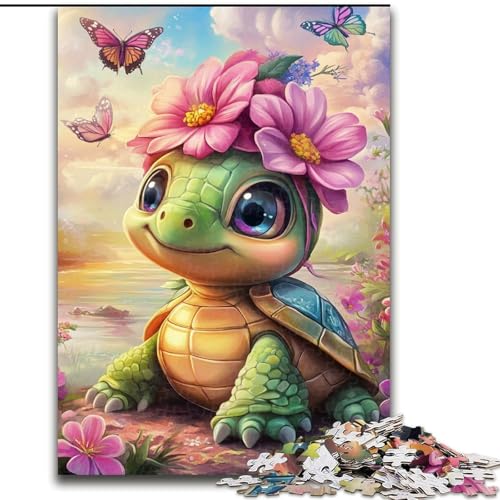 Puzzle 1000 Teile für Erwachsene, Baby-Schildkröte, Puzzle für Erwachsene, 1000 Teile, Lernspiele, schöne Dekoration (Größe 50x75cm) von WGLINGX