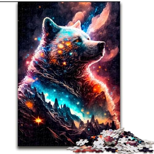 Puzzle 1000 Teile für Erwachsene, Bär. 1000-teiliges Puzzle, Spielzeug, Geschenk, pädagogisches intellektuelles Entspannungsspiel, lustiges Familienspiel, Größe 26x38cm von WGLINGX