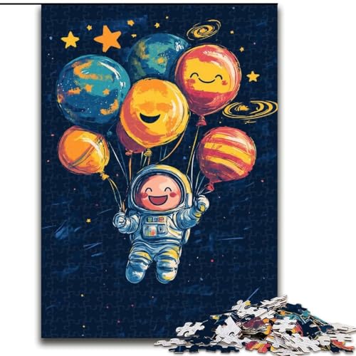 Puzzle 1000 Teile für Erwachsene, Ballon-Astronaut, Puzzle für Erwachsene, 1000 Teile, Spielzeug, Geschenk, pädagogisches, intellektuelles, entspannendes, lustiges Familienspiel (Größe 50x75cm) von WGLINGX