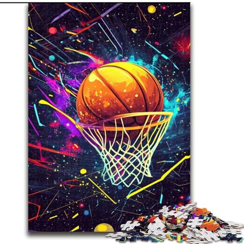 Puzzle 1000 Teile für Erwachsene, Basketball-Sport-Puzzle 1000 Teile für Jugendliche ab 14 Jahren, Heimdekoration (Größe 50x75cm) von WGLINGX