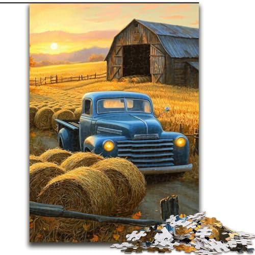 Puzzle 1000 Teile für Erwachsene, Bauernhofauto-Puzzle für Erwachsene, 1000-teilige Lernspiele, schöne Dekoration (Größe 26x38cm) von WGLINGX