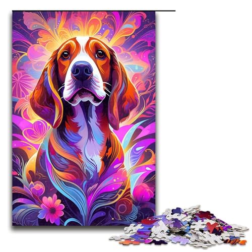 Puzzle 1000 Teile für Erwachsene, Beagle-Puzzle für Jugendliche ab 14 Jahren, 50 x 75 cm von WGLINGX