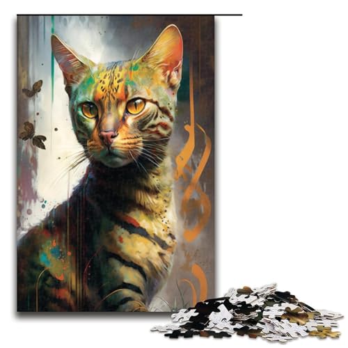 Puzzle 1000 Teile für Erwachsene, Bengalkatze, Malpuzzle für Erwachsene, Holzpuzzle, Lernspiele, 50 x 75 cm Puzzle 1000 Teile für Erwachsene, Bengalkatze, Malpuzzle für Erwachsene, Holzpuzzle, Lernspiele, 50 x 75 cm von WGLINGX
