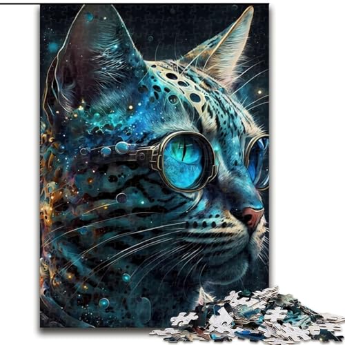 Puzzle 1000 Teile für Erwachsene, Bengalkatze, anspruchsvolle Puzzles für Familienspaß, perfekt für den Urlaub, interaktive Spieleabende, Größe 26x38cm von WGLINGX