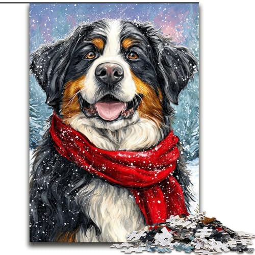 Puzzle 1000 Teile für Erwachsene, Berner Sennenhund-Puzzle für Erwachsene, interaktives Familienspiel, geeignet für Kinder ab 14 Jahren (Größe 26x38cm) von WGLINGX