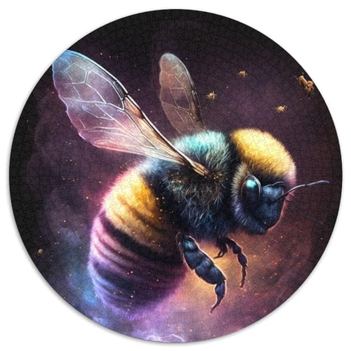 Puzzle 1000 Teile für Erwachsene, Bienen-Rundpuzzle 1000 Teile für Erwachsene, anspruchsvolles Denkspiel – entspannendes Spielzeug für Teenager, 1000 Teile (67,5x67,5cm) von WGLINGX