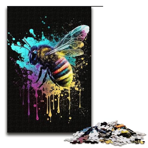 Puzzle 1000 Teile für Erwachsene, Bienenmalerei, Puzzle für Jugendliche ab 14 Jahren, 50 x 75 cm von WGLINGX