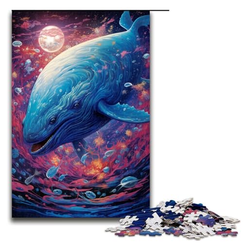 Puzzle 1000 Teile für Erwachsene, Blauwal-Puzzle für Jugendliche ab 14 Jahren, 50 x 75 cm von WGLINGX