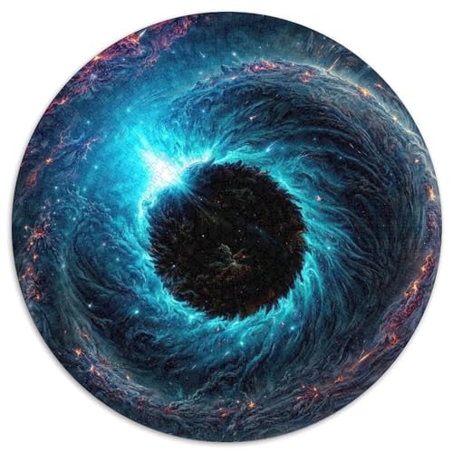 Puzzle 1000 Teile für Erwachsene, Blue Space Hole, runde Puzzles 1000 Teile für Erwachsene, anspruchsvolles Denkspiel – entspannendes Spielzeug für Teenager, 1000 Teile (67,5x67,5cm) von WGLINGX