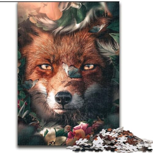 Puzzle 1000 Teile für Erwachsene, Blumenfuchs, 1000-teiliges Puzzle, Spielzeug, Geschenk, pädagogisches intellektuelles Dekomprimierungsspaß, Familienspiel, Größe 50x75cm Puzzle 1000 Teile für Erwachsene, Blumenfuchs, 1000-teiliges Puzzle, Spielzeug, Geschenk, pädagogisches intellektuelles Dekomprimierungsspaß, Familienspiel, Größe 50x75cm von WGLINGX