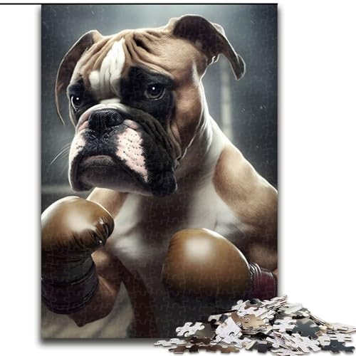Puzzle 1000 Teile für Erwachsene, Boxen, Boxer-Puzzles für Erwachsene, anspruchsvolles DIY-Denkspiel, interaktives Familienspiel (Größe 26x38cm) von WGLINGX