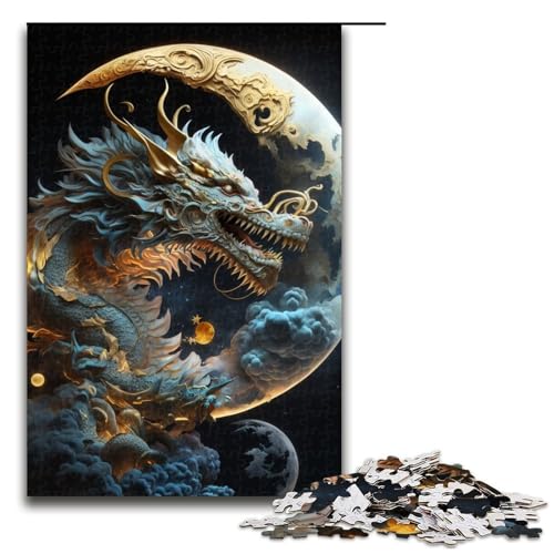 Puzzle 1000 Teile für Erwachsene, Brave Dragon, Puzzle für Jugendliche ab 14 Jahren, 50 x 75 cm von WGLINGX