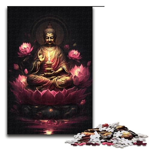 Puzzle 1000 Teile für Erwachsene, Buddha-Puzzle für Erwachsene, Holzpuzzle, Lernspiele, 50 x 75 cm Puzzle 1000 Teile für Erwachsene, Buddha-Puzzle für Erwachsene, Holzpuzzle, Lernspiele, 50 x 75 cm von WGLINGX