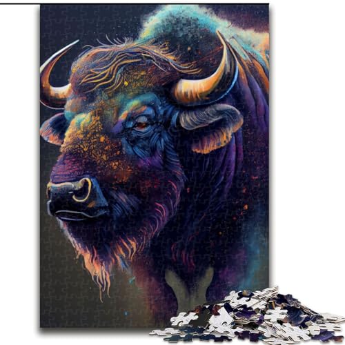 Puzzle 1000 Teile für Erwachsene, Buffalo-Tuschemalerei, interaktives Familienspiel, Denksportaufgabe, Geschenk, Lernspielzeug, Größe 26x38cm Puzzle 1000 Teile für Erwachsene, Buffalo-Tuschemalerei, interaktives Familienspiel, Denksportaufgabe, Geschenk, Lernspielzeug, Größe 26x38cm von WGLINGX