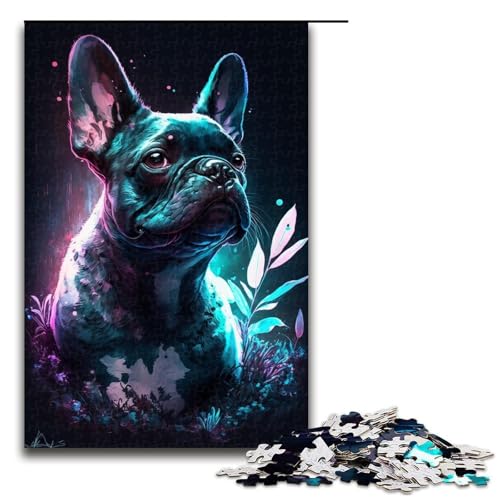 Puzzle 1000 Teile für Erwachsene, Bulldoggen-Puzzle für Jugendliche ab 14 Jahren, 50 x 75 cm Puzzle 1000 Teile für Erwachsene, Bulldoggen-Puzzle für Jugendliche ab 14 Jahren, 50 x 75 cm von WGLINGX