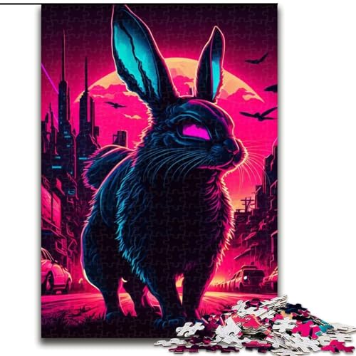 Puzzle 1000 Teile für Erwachsene, Bunny Dark Art, interaktives Familienspiel, Denksportaufgabe, Geschenk, Lernspielzeug, Größe 26x38cm Puzzle 1000 Teile für Erwachsene, Bunny Dark Art, interaktives Familienspiel, Denksportaufgabe, Geschenk, Lernspielzeug, Größe 26x38cm von WGLINGX