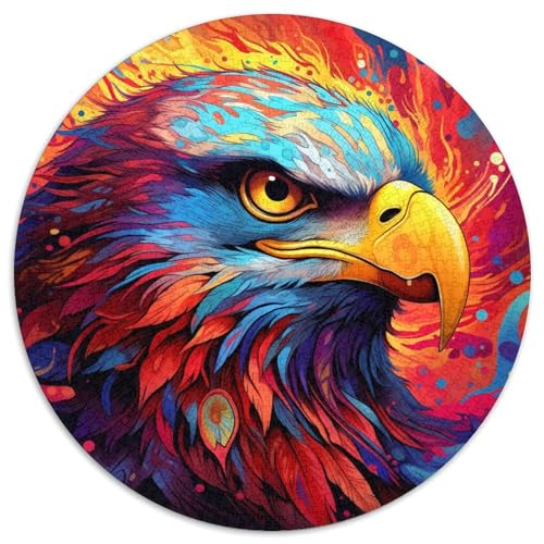 Puzzle 1000 Teile für Erwachsene, Bunte Adler-Rundpuzzles, anspruchsvolles Denkspiel für Teenager, perfekt als Heimdekoration oder Geschenk 67,5 x 67,5 cm Puzzle 1000 Teile für Erwachsene, Bunte Adler-Rundpuzzles, anspruchsvolles Denkspiel für Teenager, perfekt als Heimdekoration oder Geschenk 67,5 x 67,5 cm von WGLINGX