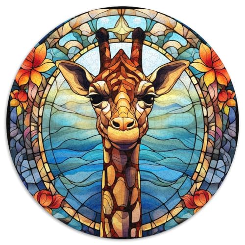 Puzzle 1000 Teile für Erwachsene, Buntglas-Giraffe, Puzzle für Erwachsene, Kunstwerk-Dekor, Intelligenzspielzeug für Familien-Indoor-Spiele 67,5 x 67,5 cm Puzzle 1000 Teile für Erwachsene, Buntglas-Giraffe, Puzzle für Erwachsene, Kunstwerk-Dekor, Intelligenzspielzeug für Familien-Indoor-Spiele 67,5 x 67,5 cm von WGLINGX