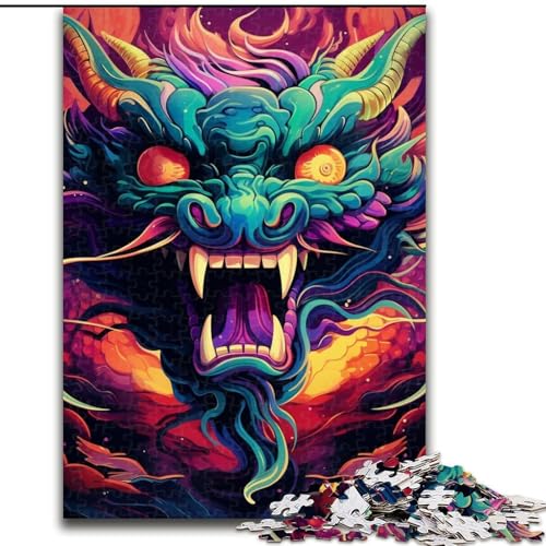 Puzzle 1000 Teile für Erwachsene, Cartoon-Monster-Puzzle für Erwachsene, Familienspieleabend, Heimdekoration und Gehirntrainingsgeschenk (Größe 26x38cm) von WGLINGX