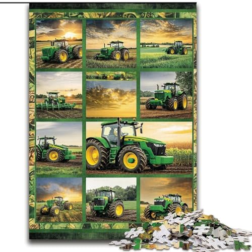 Puzzle 1000 Teile für Erwachsene, Collage mit Traktoren für landwirtschaftliche Geräte, Puzzle 1000 Teile für Erwachsene, ideales DIY-Dekor und Denksportgeschenk (Größe 50x75cm) von WGLINGX