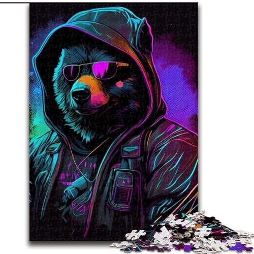 Puzzle 1000 Teile für Erwachsene, Cool Bear Puzzle 1000 Teile für Erwachsene für Teenager, interaktives Familienspiel, herausforderndes Geschenk, Größe 50x75cm Puzzle 1000 Teile für Erwachsene, Cool Bear Puzzle 1000 Teile für Erwachsene für Teenager, interaktives Familienspiel, herausforderndes Geschenk, Größe 50x75cm von WGLINGX