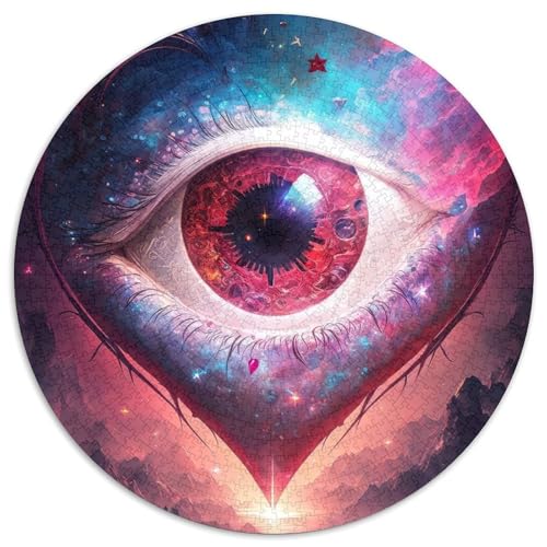 Puzzle 1000 Teile für Erwachsene, Cosmic Heart Eye, runde Puzzles 1000 Teile für Erwachsene, anspruchsvolles Denkspiel – entspannendes Spielzeug für Teenager, 1000 Teile (67,5x67,5cm) von WGLINGX