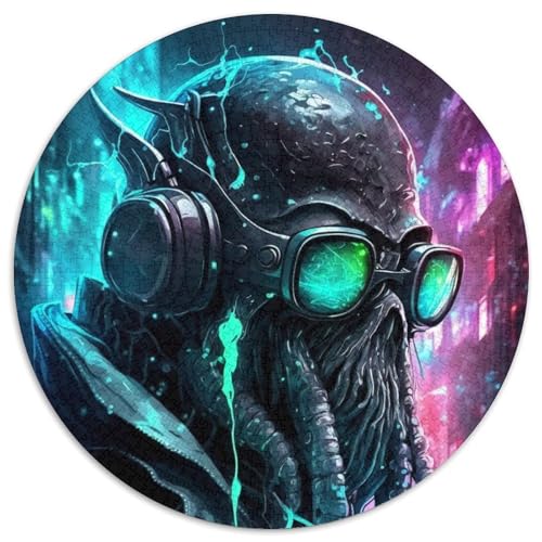 Puzzle 1000 Teile für Erwachsene, Cthulhu Rising, runde Puzzles 1000 Teile für Erwachsene, anspruchsvolles Denkspiel – entspannendes Spielzeug für Teenager, 1000 Teile (67,5x67,5cm) von WGLINGX