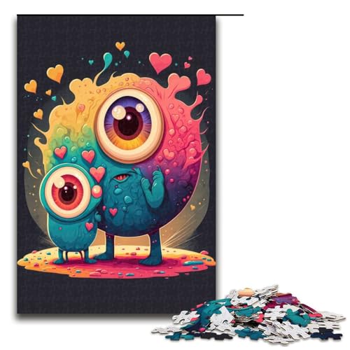 Puzzle 1000 Teile für Erwachsene, Cyclops Art Display Puzzle, Geschenk, Holzpuzzle, Lernspiel, Herausforderungsspielzeug (Größe 50 x 75 cm) von WGLINGX