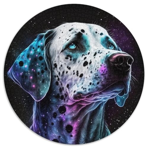 Puzzle 1000 Teile für Erwachsene, Dalmatiner-Rundpuzzle 1000 Teile für Erwachsene, anspruchsvolles Denkspiel – entspannendes Spielzeug für Teenager, 1000 Teile (67,5x67,5cm) von WGLINGX