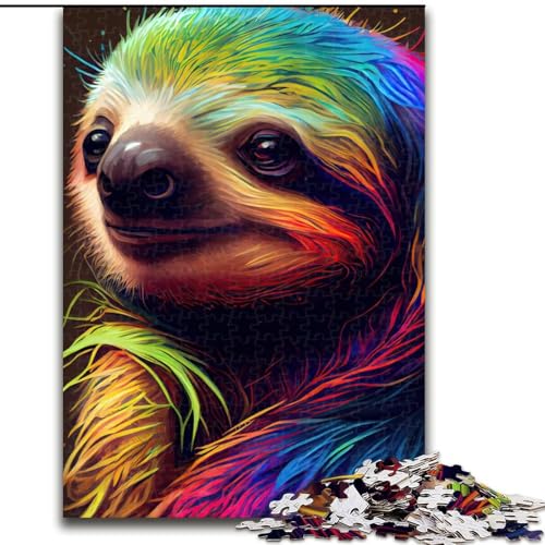 Puzzle 1000 Teile für Erwachsene, Das kindlose Faultier, 1000-teiliges Puzzle, Spielzeug, Geschenk, pädagogisches, intellektuelles, entspannendes Spaßspiel für die ganze Familie, Größe 26x38cm von WGLINGX