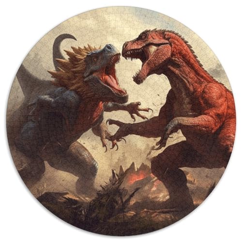 Puzzle 1000 Teile für Erwachsene, Dinosaurier, unmögliches Puzzle für Erwachsene, unmögliche pädagogische Heimdekoration, Spiele und Geschenke (67,5 x 67,5 cm) von WGLINGX