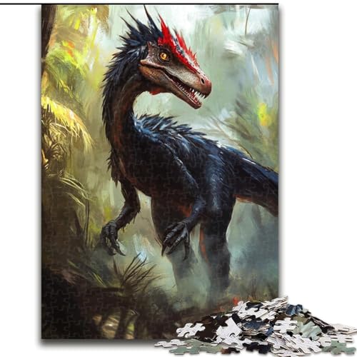 Puzzle 1000 Teile für Erwachsene, Dinosaurier-Holzpuzzle für Geburtstage, Feiertage und besondere Anlässe (Größe 50x75cm) von WGLINGX