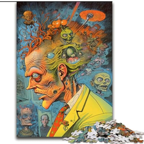 Puzzle 1000 Teile für Erwachsene, Dr. Monster, Holzpuzzle, perfektes Weihnachts- und Neujahrsgeschenk, Feiertagsgeschenk (Größe 50x75cm) von WGLINGX