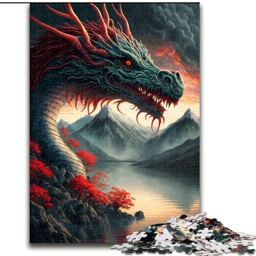 Puzzle 1000 Teile für Erwachsene, Drache, asiatisch, 1000 Teile, Puzzle-Geschenke, Familienspielabend, Heimdekoration und Gehirntraining, Größe 26x38cm Puzzle 1000 Teile für Erwachsene, Drache, asiatisch, 1000 Teile, Puzzle-Geschenke, Familienspielabend, Heimdekoration und Gehirntraining, Größe 26x38cm von WGLINGX